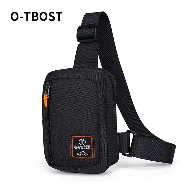 O-TBOST Men's Multifunctional Chest Bag - Waterproof and Scratch-resistant Oxford Cloth Shoulder Bag for Outdoor Activities