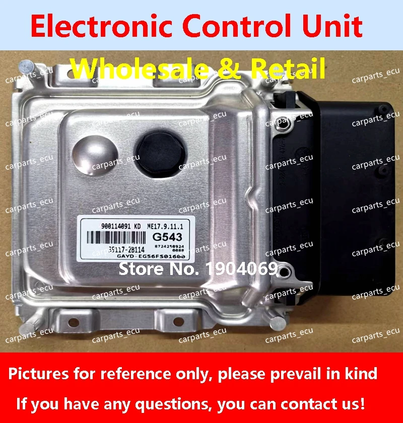 39117-2B114 G543 لشركة هيونداي كيا ريو سيراتو محرك السيارة مجلس الكمبيوتر ME17.9.11.1 39104-03430 M17B ECU 39120-38150 S74 #1