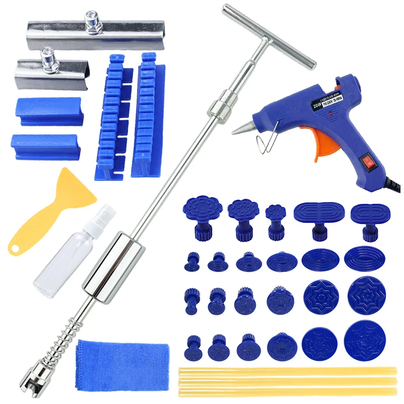 

Auto Paintless Dent Repair Tools EU glue gun T-shaped Puller for Cars Vehicle Dent Remover Auto Hail Repair Accessories