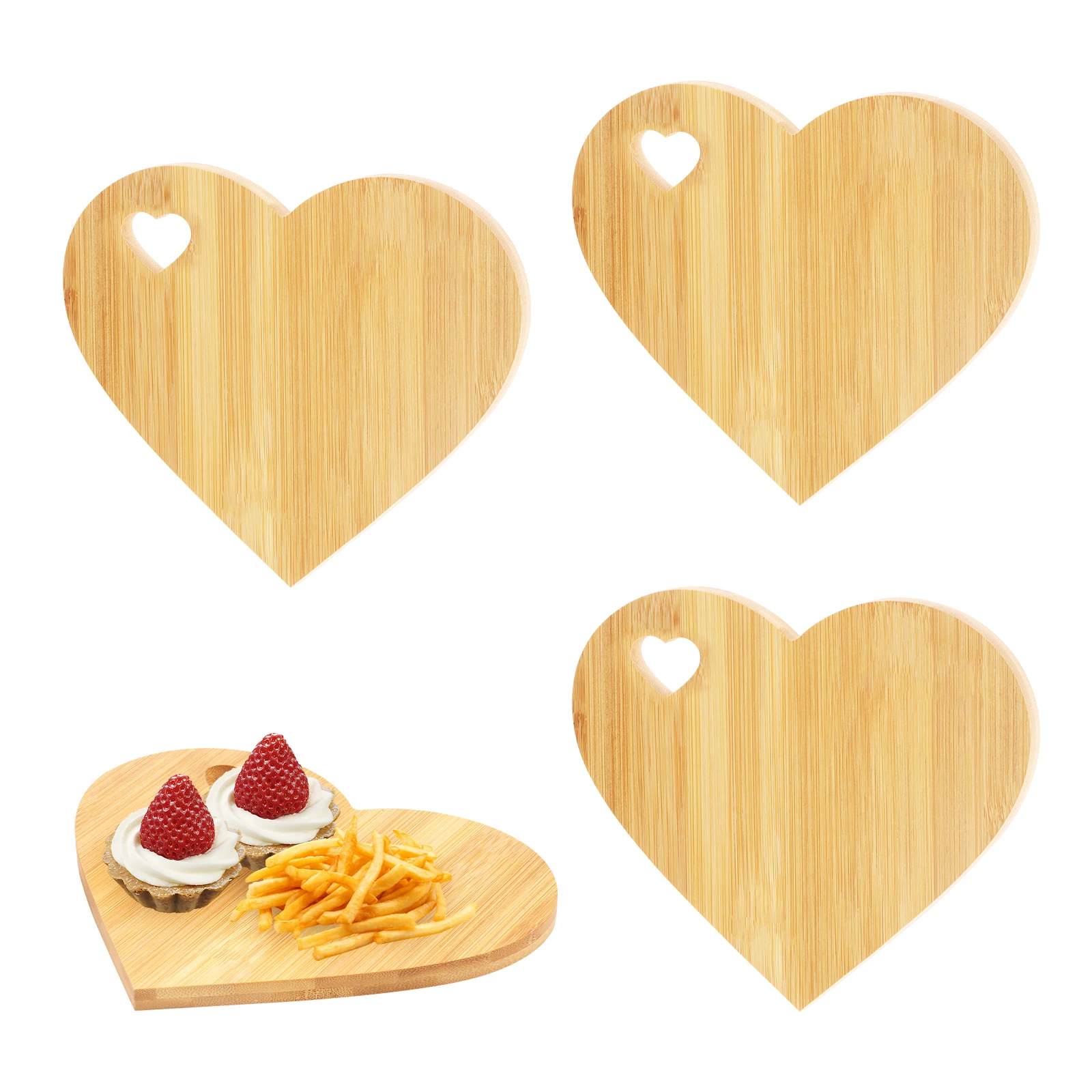 4Pcs Wooden Heart-S…