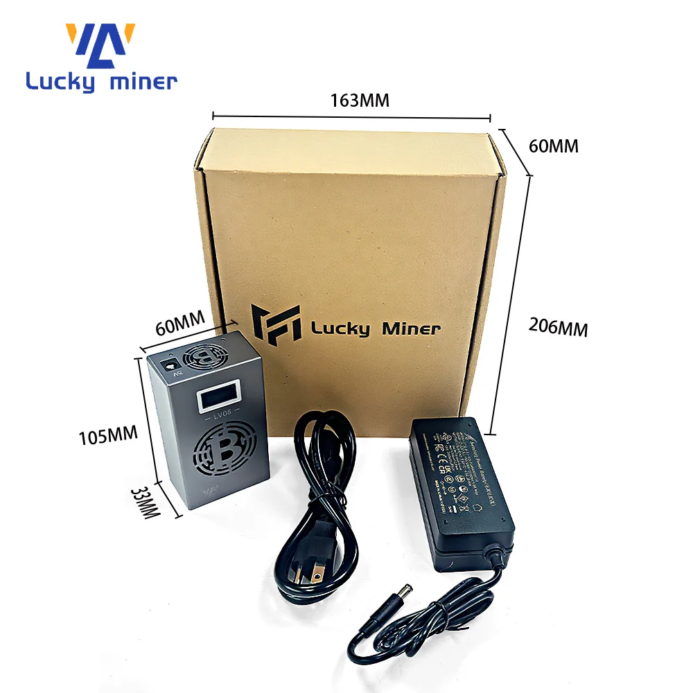 Lucky Miner LV06 500GH/S 15W مع BM1366 Asic Chip الصامت بيتكوين دعم Sha256 BTC BCH BSV DGB عملات لاكي آلة اليانصيب
