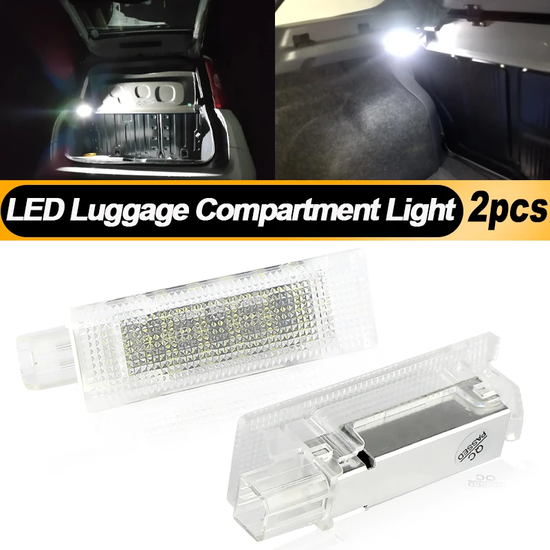 2PCS LED Luggage Compartment Lamp Interior Trunk Light For Fiat 500 500X 500L Panda Grande Punto Bravo Linea Doblo Idea Croma