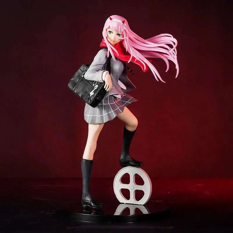 16cm Darling in The FranXX 02 Zero Two Anime Figure Handmade Ornament Pendant Boxed Figure Animation Periphery Creative Gift Toy