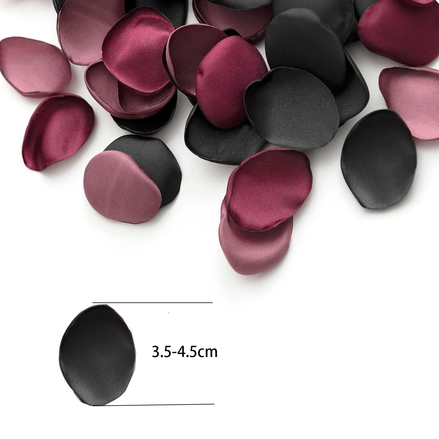 100 ชิ้น Burgundy Silk Petals, กลีบกุหลาบประดิษฐ์สําหรับตกแต่งวันวาเลนไทน์, สาวกระจัดกระจายกลีบ, DIY งานแต่งงาน/ตกแต่งบ้าน