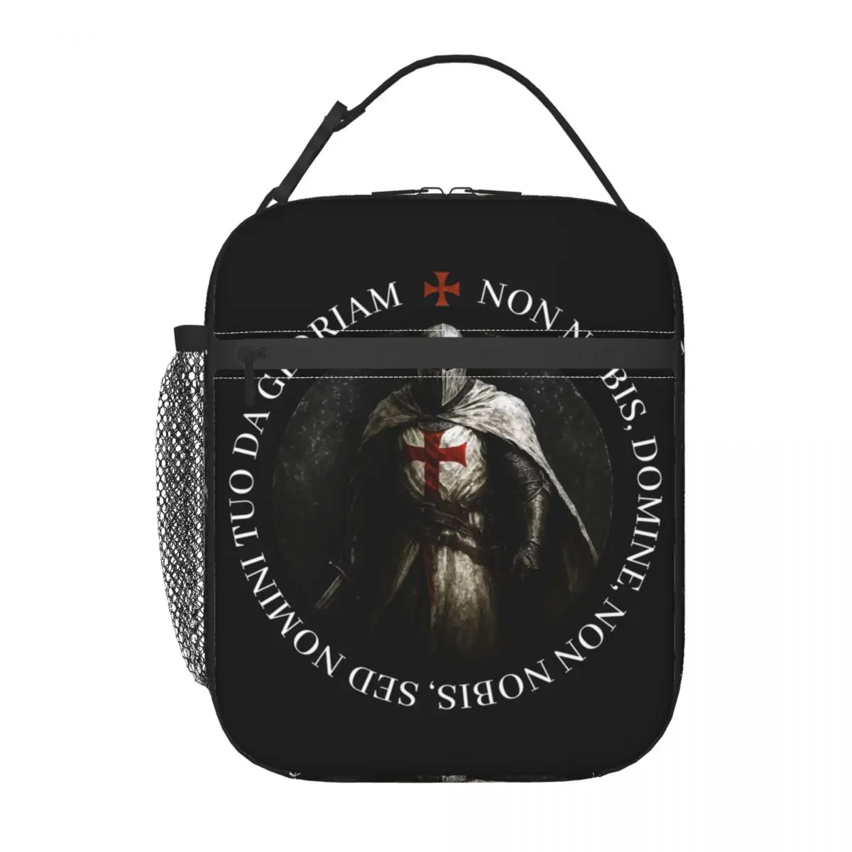 Templar Knight Crusader Resuable Lunch Box for Women Multifunction Medieval Warrior Thermal Cooler Food Insulated Lunch Bag