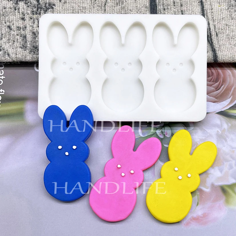 Easter Bunny Silicone Sugarcraft Mold Chocolate Cupcake Baking strumenti per decorare torte fondente