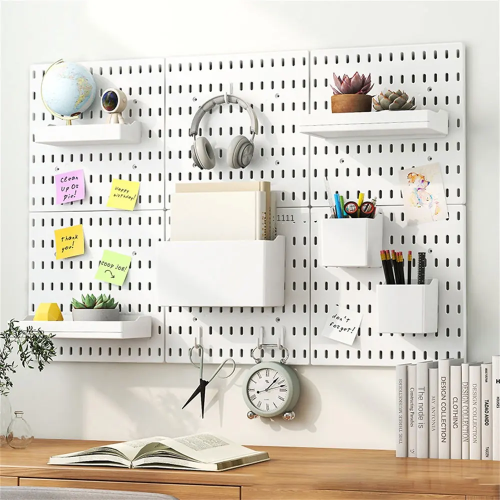 

White Wall-mounted Nordic Wind Multifunctional Ps Material White Black Storage Peripheral Dormitory Value For Money Artifact