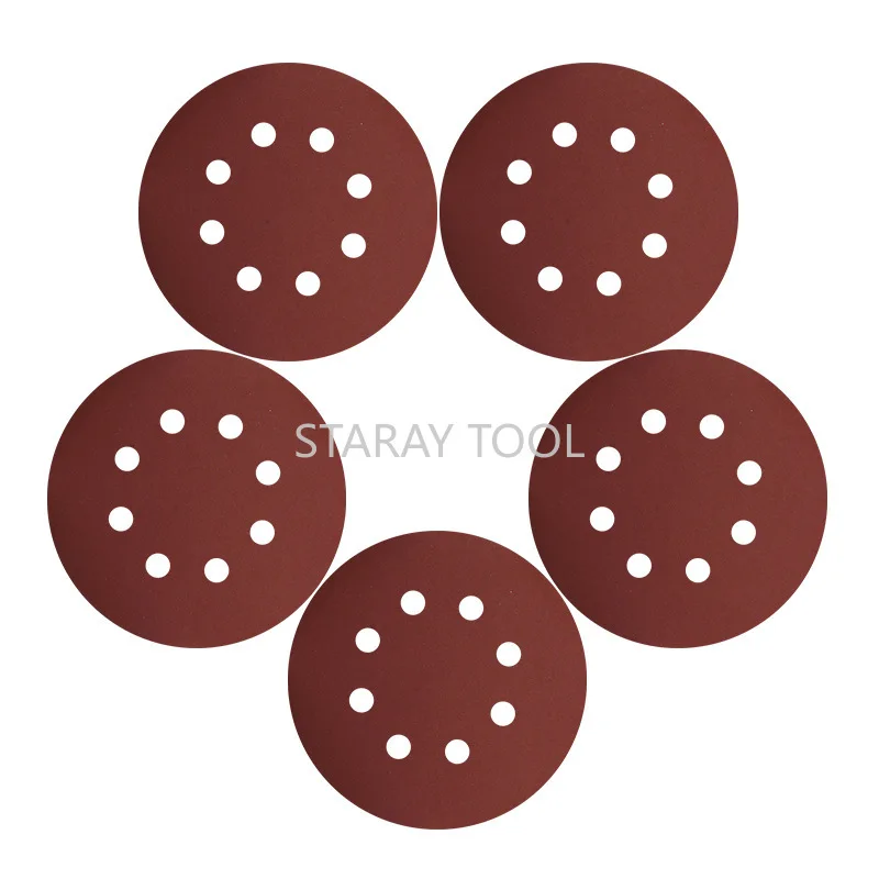 7 Inch 8 Loop Sandpaper 180mm Sanding Discs 100Pcs with Assorted Grits From 80 To 2000 for Polish Tool Accessories