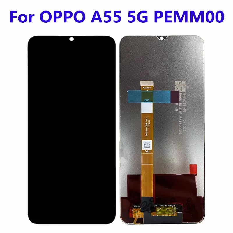 

Для OPPO A55 5G PEMT00 PEMT20 PEMM00 PEMM20 ЖК-дисплей для OPPO A55s (Китай) кодирующий преобразователь сенсорного экрана в сборе PEMM00