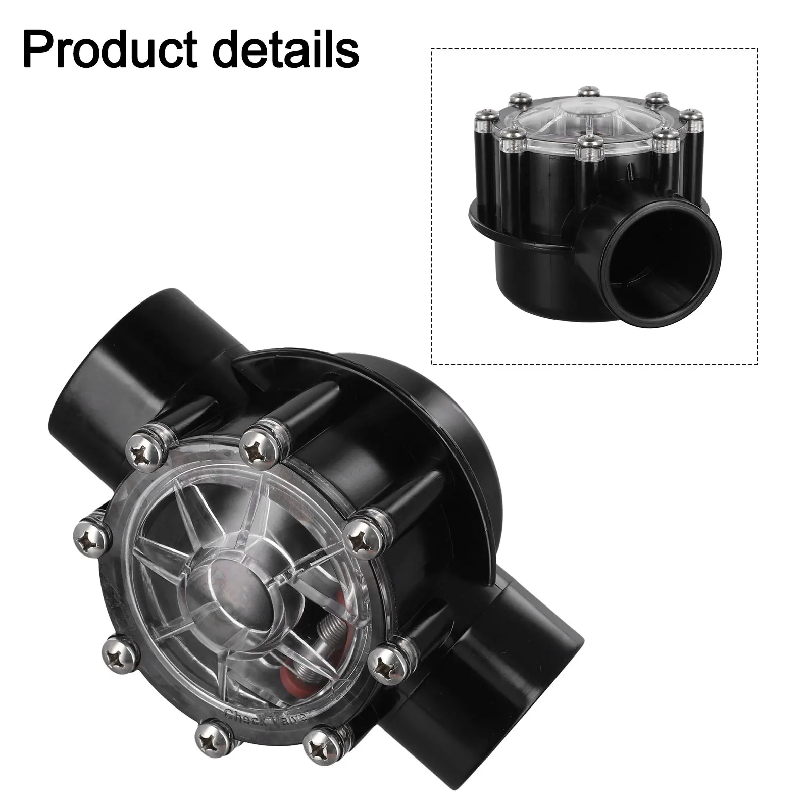 

Spa Check Valve Straight Through Flow Valve CPVC Material Abrasion Resistance Compact Design For 1-1/2-Inch To 2-Inch Pipes