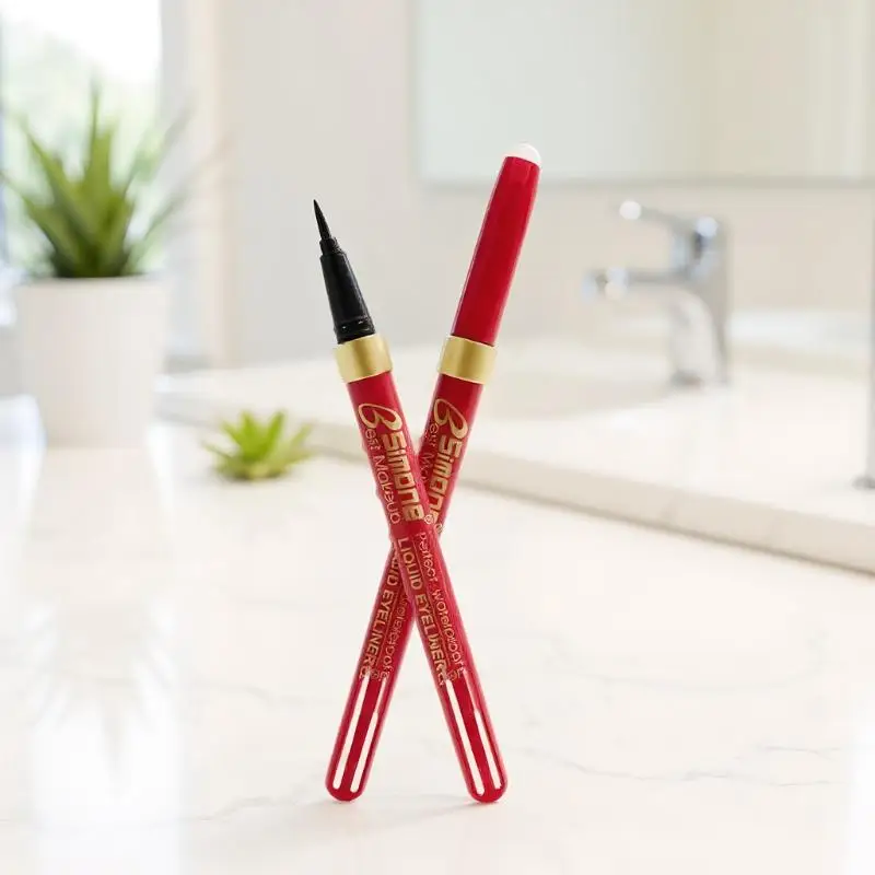 BSIMONE Wodoodporny Czarny Eyeliner w Płynie Szybkoschnący Długotrwały Matowy Gładki Łatwy w Aplikacji Makijaż Kosmetyki