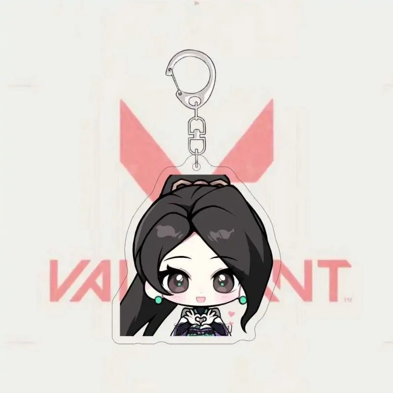 Valorant GAME  Backpack Pendants Car Ornament Figures Peripherals Figure Collectible HD Acrylic key ring keychain  Gift 6CM