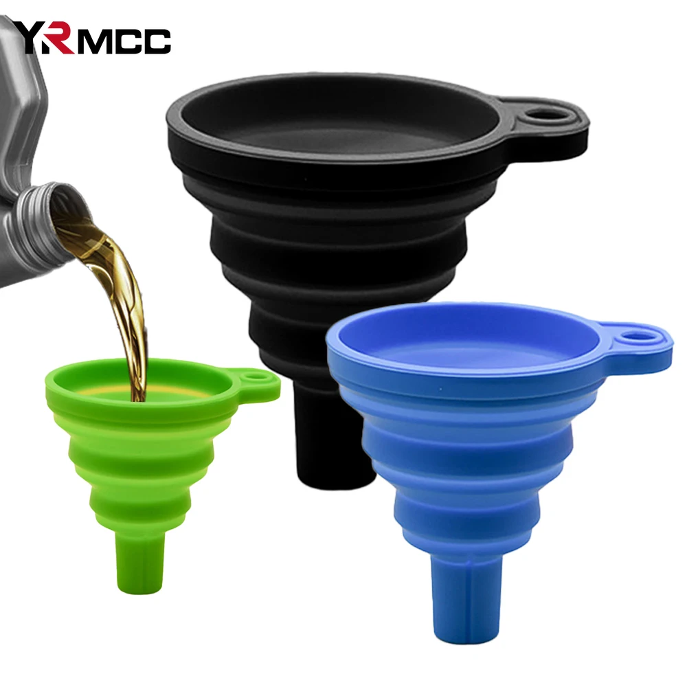 Engine Funnel Car Foldable Portable Silicone Engine Oil Petrol Change Funnel Tools Truck Motorcycle Funnel for Car Acesssories