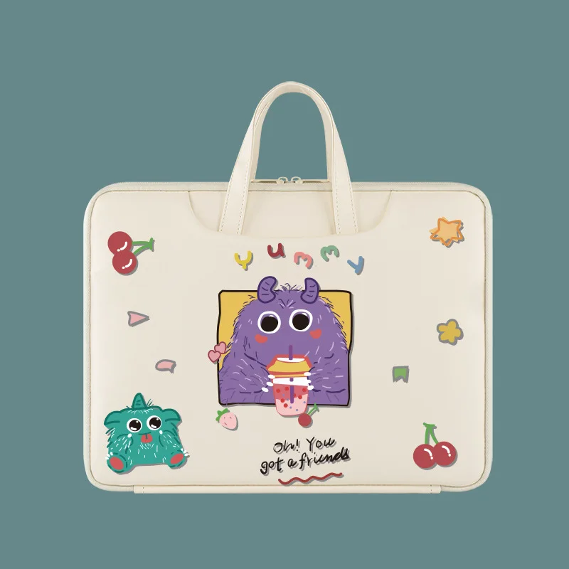 Kawaii حقيبة لابتوب مقاوم للماء غطاء بولي يوريثان حقيبة الكمبيوتر المحمول Funda Portatil 13.3 15.6 بوصة Bolsas لماك بوك اير M1 M2 M3 Pro 13 14 15