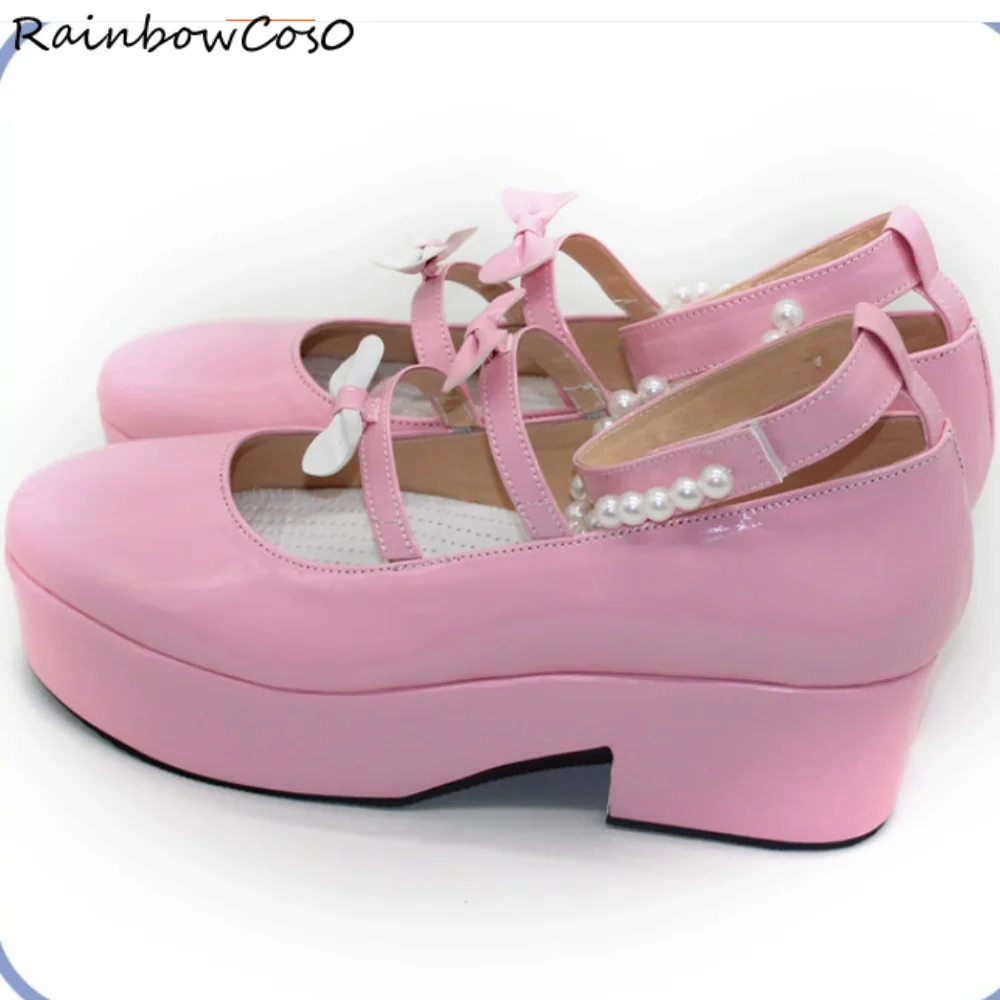 Momoi Airi プロジェクトセカイ PJSK もっともっとジャンプ コスプレ靴 ブーツ ゲーム アニメ パーティー ハロウィン RainbowCos0 W4737