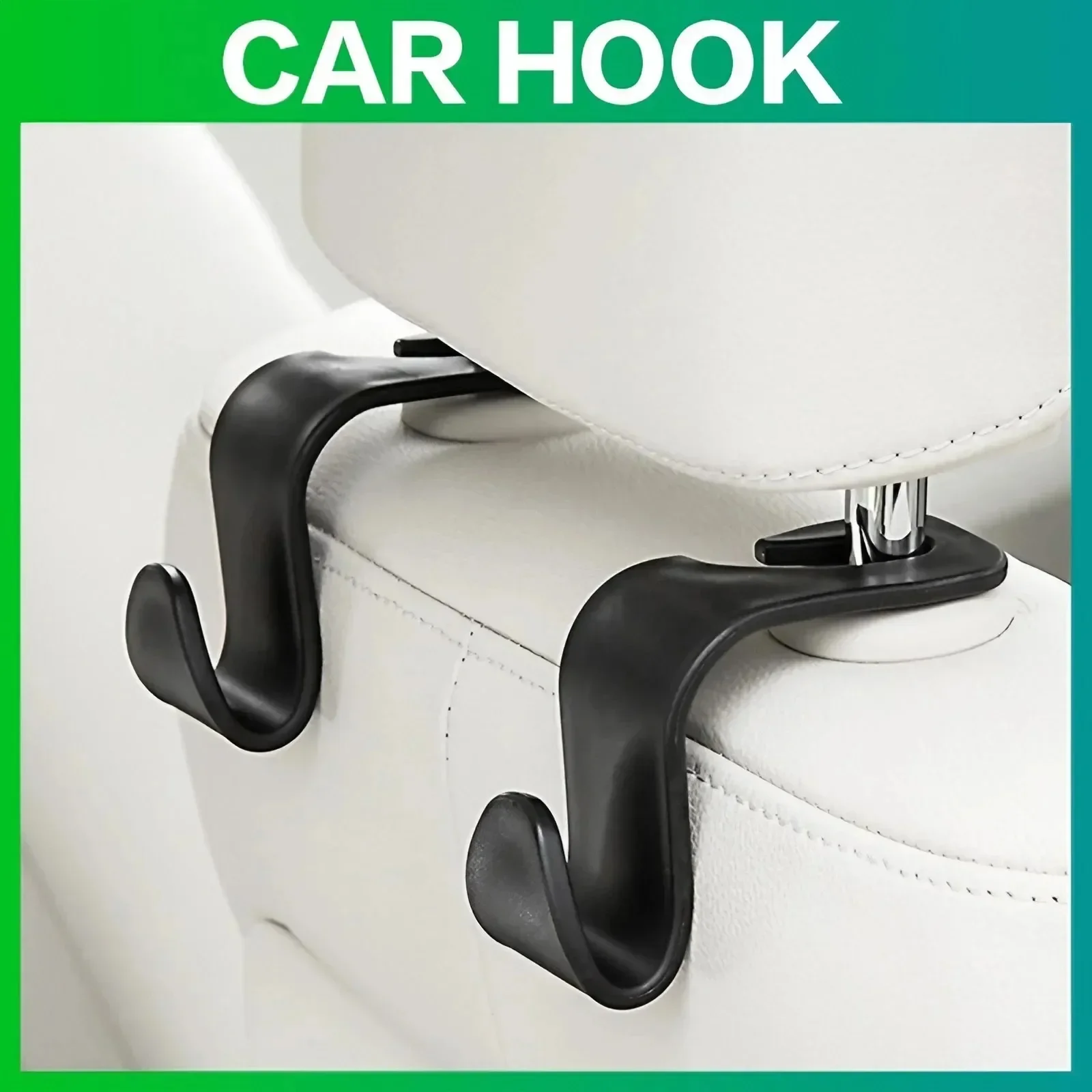 

Car Back Seat Headrest Hook Organizer, Clothes Hanger Storage Hook, Suitable for Grocery Bags, Handbags, Umbrellas, etc.