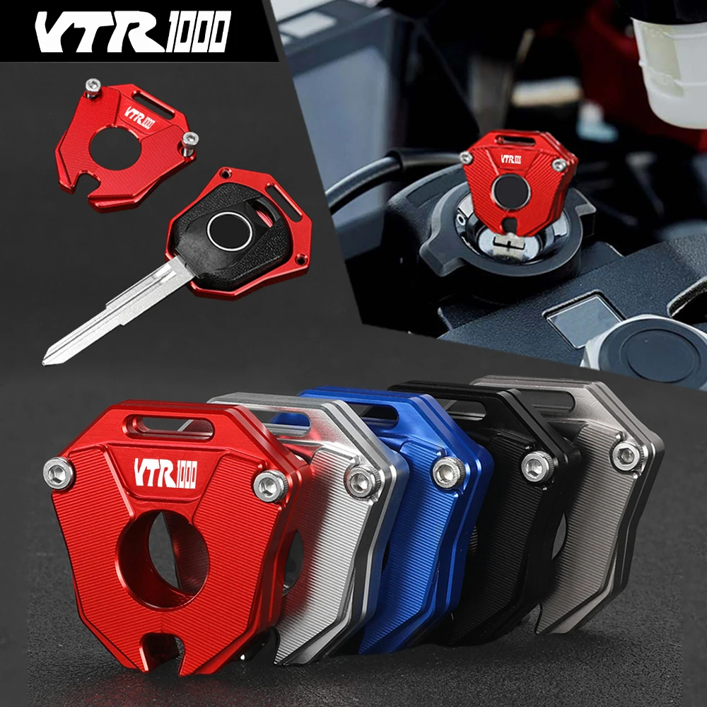 

For HONDA VTR1000 VTR 1000 vtr1000 Allyears Motorcycle CNC Alumiunm Accessories Key Cover Keychain Keyring Shell Case Protection