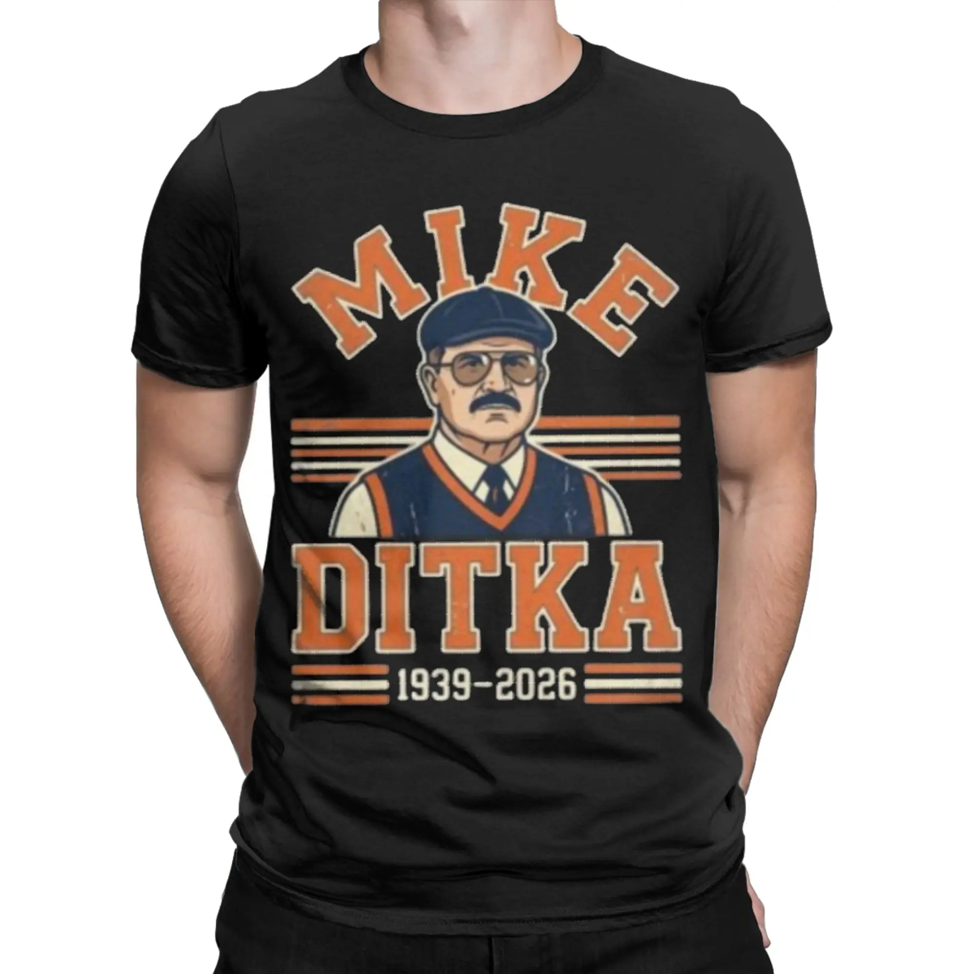 Mike Ditka Football Legend T-Shirts for Men Women Pure Cotton Tee Shirt Crew Neck Short Sleeve T Shirt New Arrival Clothes