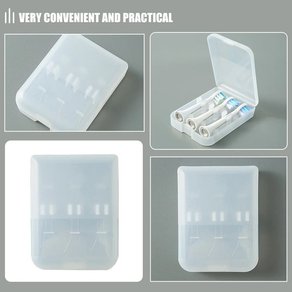 4 قطعة رؤوس فرشاة الأسنان صندوق صغير متعدد الاستخدام للإمدادات الخارجية ملحقات السفر رؤوس فرشاة الأسنان العرض في الهواء الطلق #6