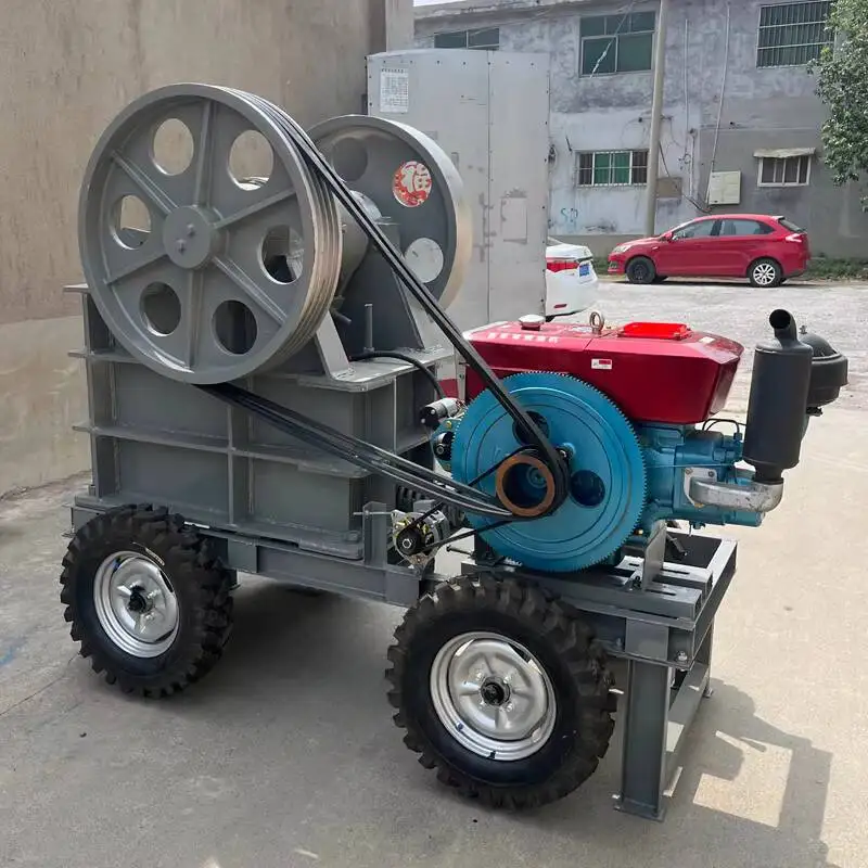 

Mini Portable Time Production 5-20 Tons Mining Stone PE-250X400 Diesel Small Jaw Crusher