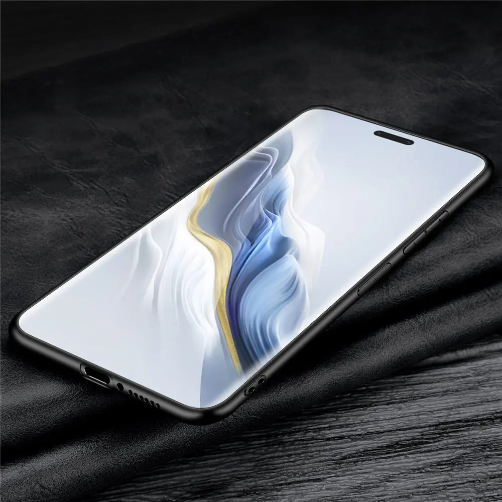 Genuine Cowhide Leather Litchi Slim Case for Honor Magic6 Pro/6 Business Back Cover