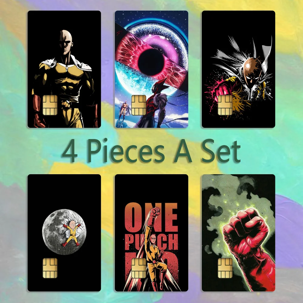 

Anime One Punch Man Card Stickers Credit Visa Debit Bank Charge Card Bus Metro Waterproof Sticker Decal Decoration