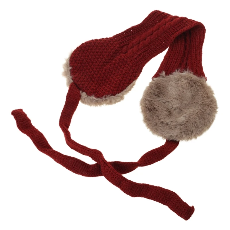 Móc len bé headband Cô gái dệt kim Earmuffs Kids Crochet Ear Warmer