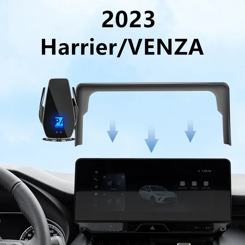 

For 2023 Toyota Harrier Venza Car Screen Phone Holder Wireless Charger Navigation Modification Interior 10.25 Inch Size