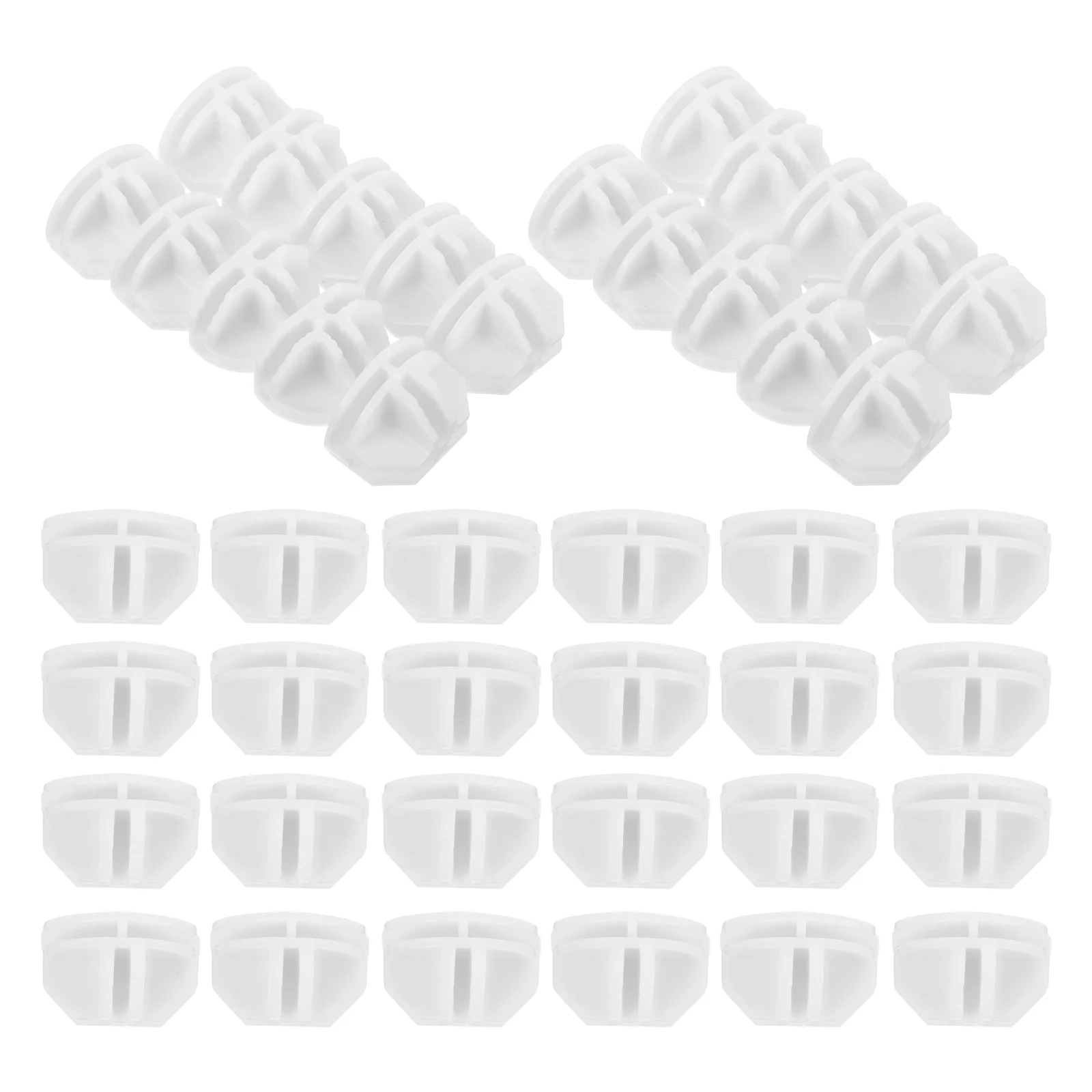 

50 Pcs Semi-circle Clamp Cube Shelf Accessories Plastic Connectors Corner Tiny Wire Storage for Simple Buckle Shelves