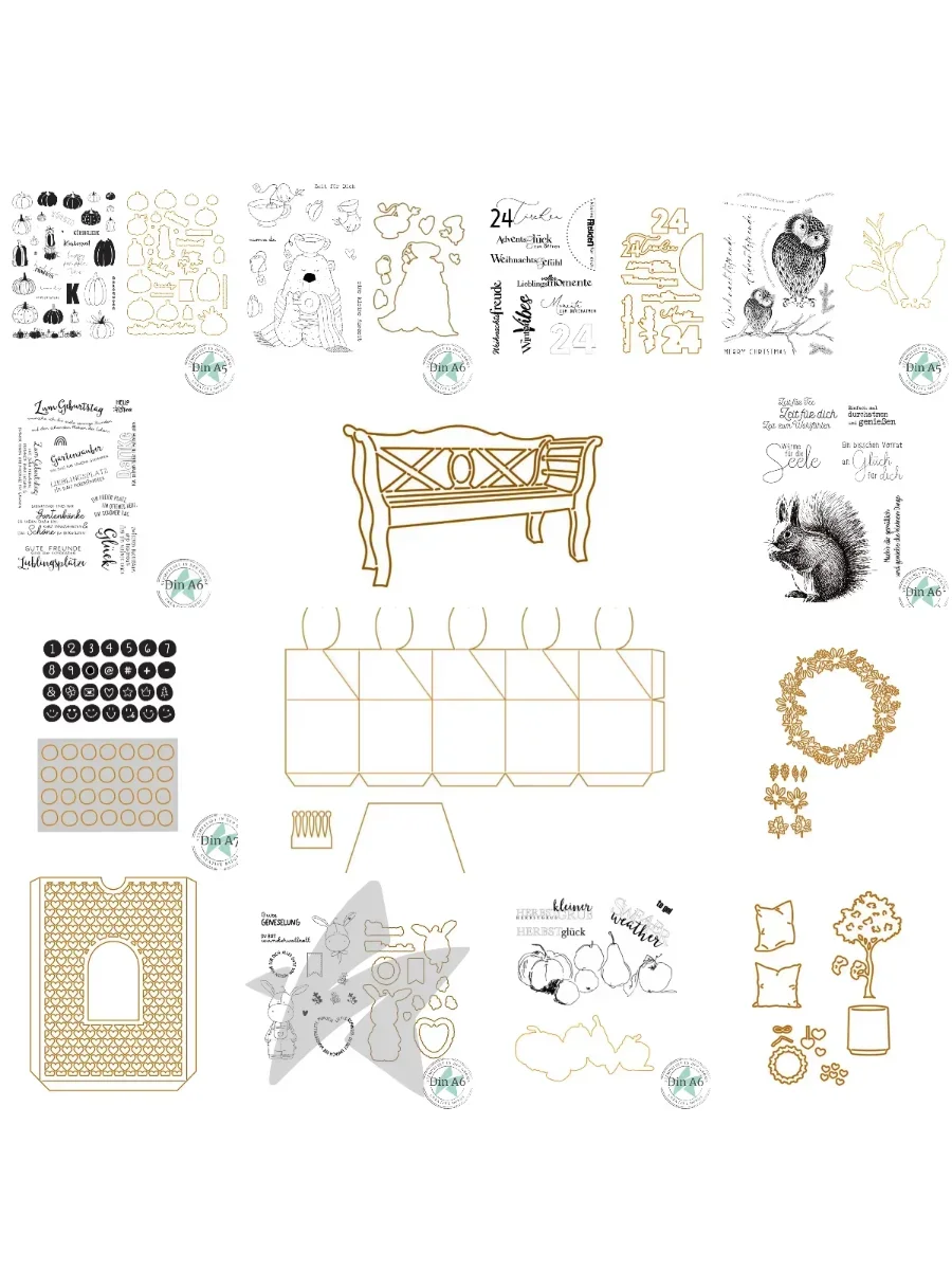 Lovely Rab Stamps 2026 Neue Metall-Stanzformen für DIY Scrapbooking Bastelarbeiten Stanzschablonen Fotoalbum-Vorlage Handgemacht
