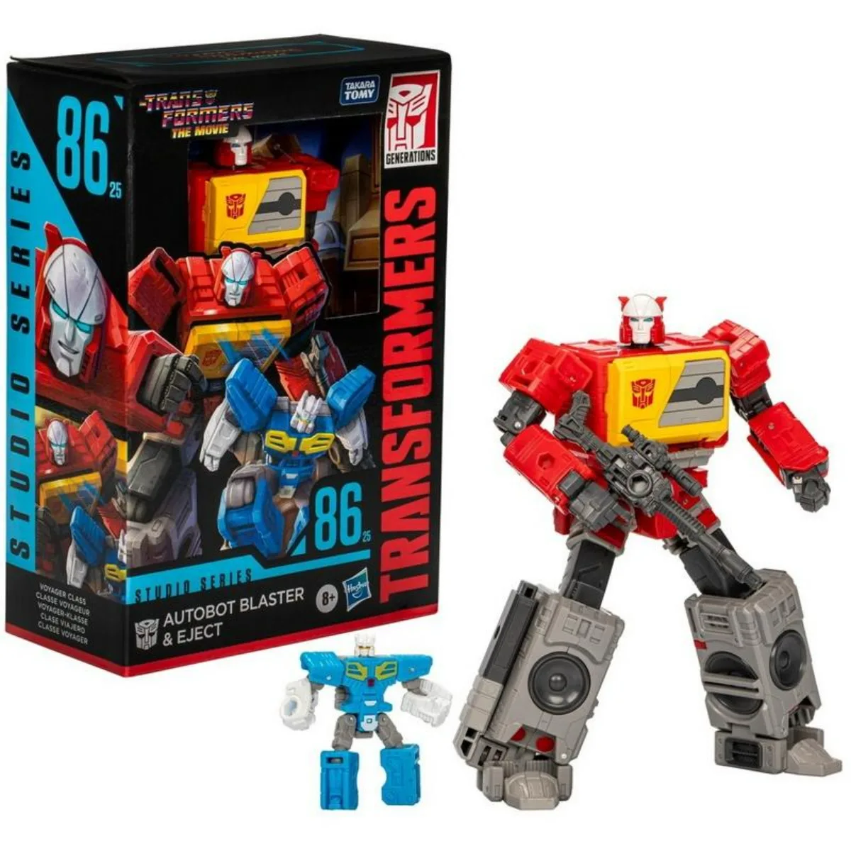 

Hasbro Transformers Studio Series Voyager The The Movie 86-25 Autobot Blaster & Eject, 6.5-inch Converting Action Figure F9654