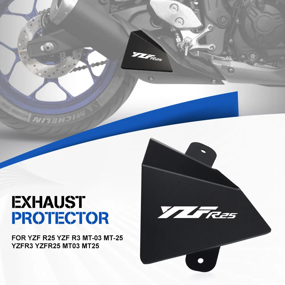 

Motorcycle Exhaust Pipe Crash Protector Heat Shield Protector Cover For Yamaha MT-25 MT03 YZF R25/R3/R3 ABS 2016 2017-2023 2024