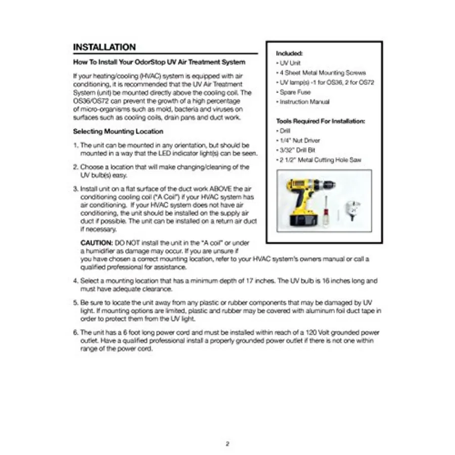 เครื่องฟอกอากาศดับกลิ่น OS72121 พร้อมหลอด UV ขนาด 12 นิ้ว เพื่อการปรับปรุงคุณภาพอากาศภายในบ้าน สำนักงาน และสถานพยาบาลอย่างมีประสิทธิภาพ