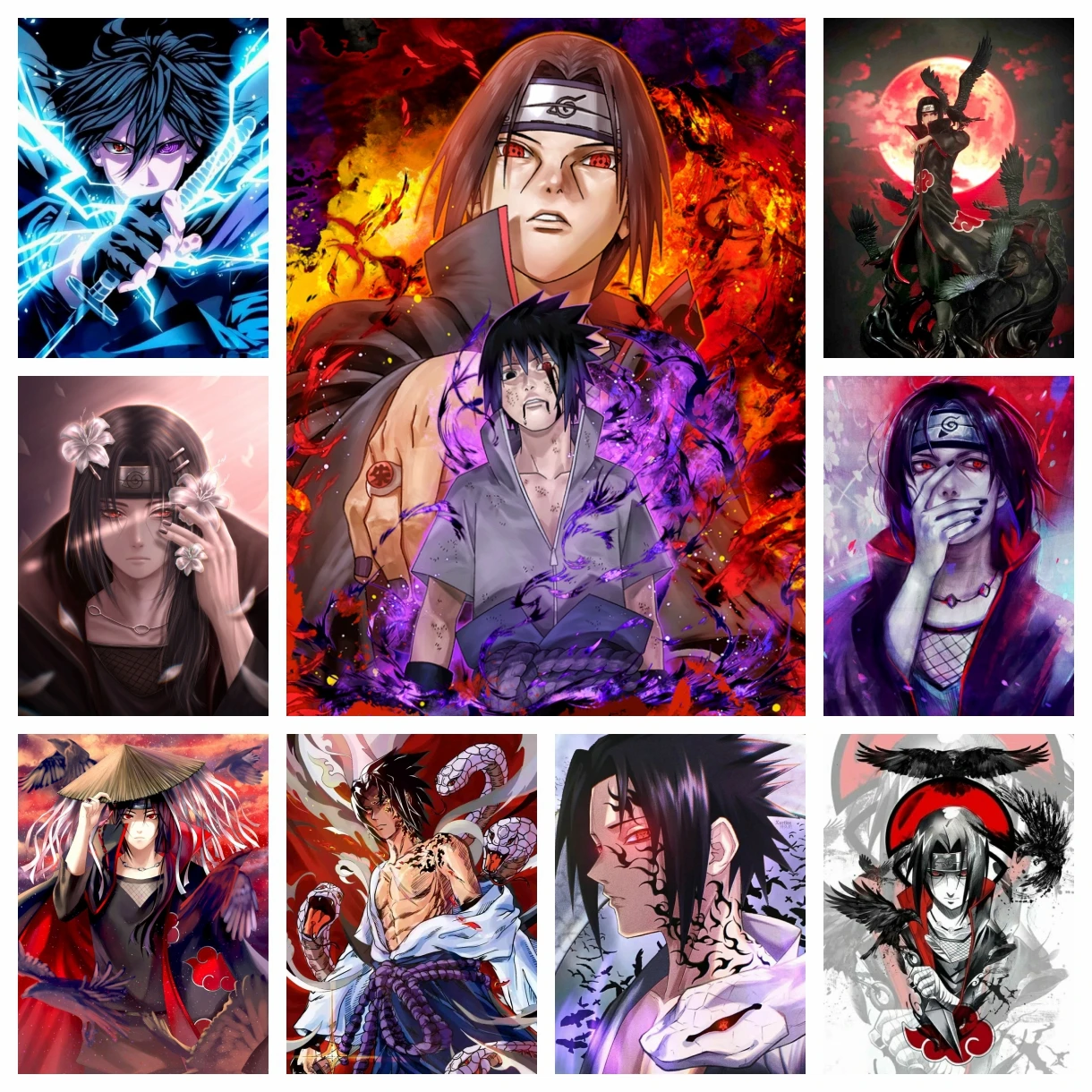 

Алмазная 5D картина «сделай сам» Uchiha Itachi, мозаика Наруто, мультяшное искусство, вышивка крестиком, искусство, домашний декор, детский подарок