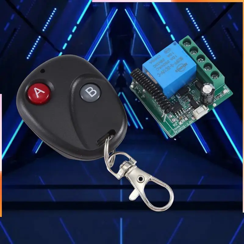 A92Z DC12V 27A 433MHZ 50M Sakelar Remote Control Kunci Elektronik Motor Pengendali Nirkabel Tunggal Remote Control