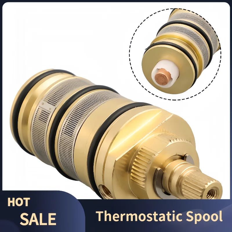 Thermostatic Spool Shower Cartridge Brass Thermostatic Valve Temperature Control For Bath Mixer Tap Repair Kit Bathroom Access