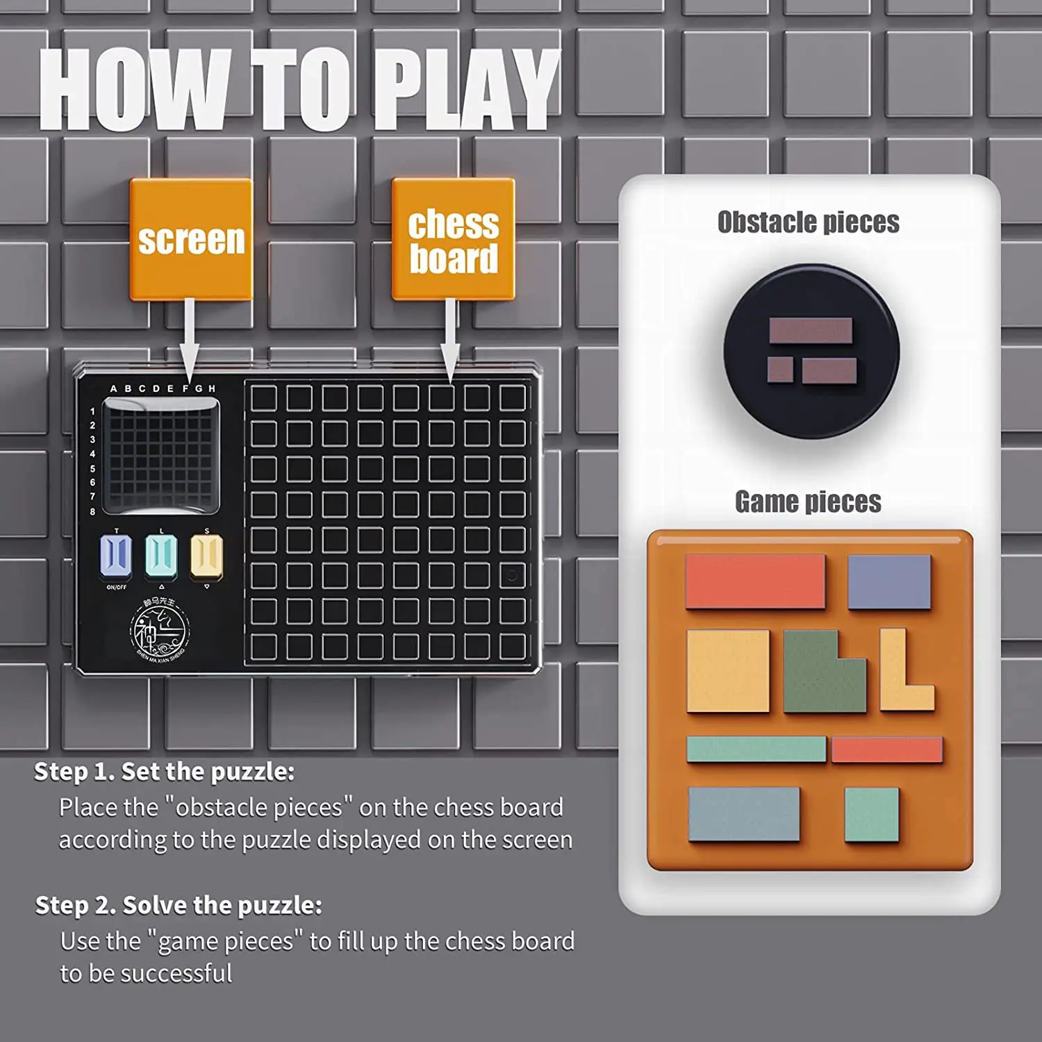 Blöcke Puzzle Spiele, Elektronische Gehirn Spiele Handheld mit 500 + Ebenen, Perfekte Gehirn Teaser Rätsel, STEM Geschenk, Road Trip Spielzeug