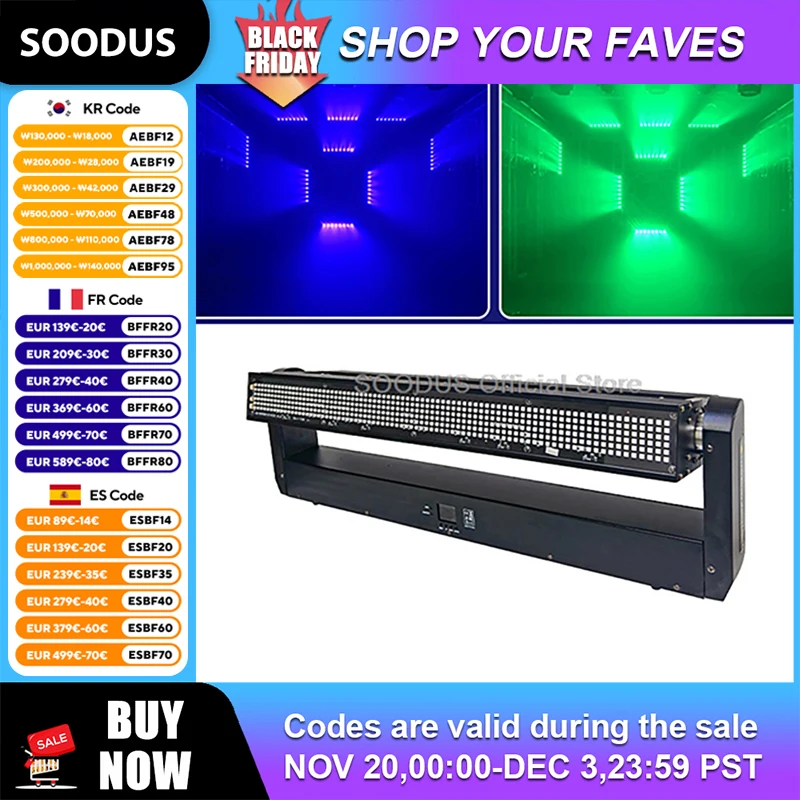 

Dj Light LED Beam Moving Head Light DMX512 6-головочный лазерный стробоскоп Голосовое управление RGB для сцены DJ Дискотека Ночной клуб KTV Эффект сцены