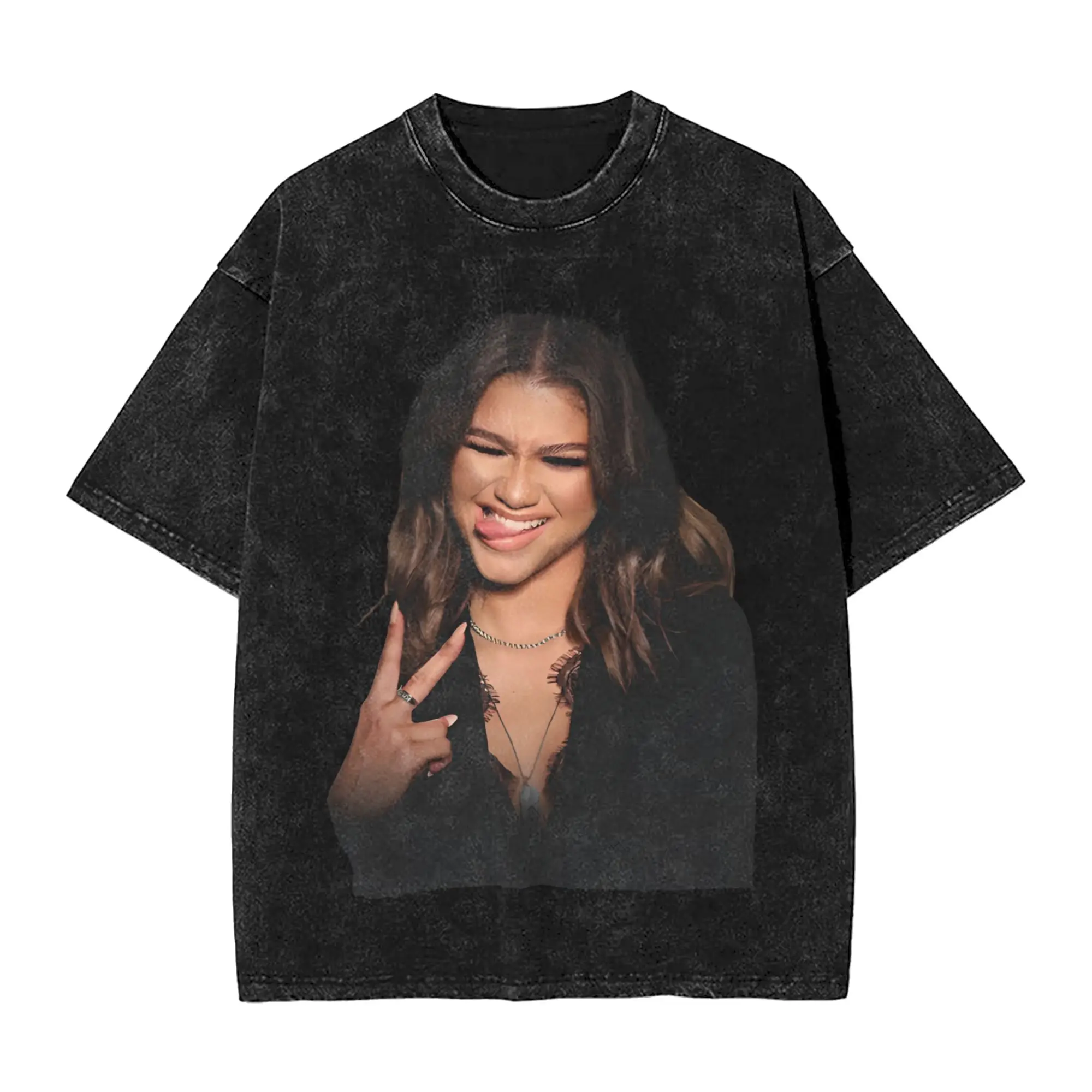 Summer Ruby Rue Zendaya Washed Shirts Apparel Oversize T-Shirt  for Men Women Tee Shirt