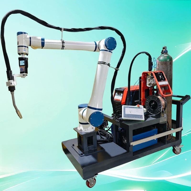 Mobile portable welding collaborative robot cart easy to operate intelligent wheeled trolley workstation