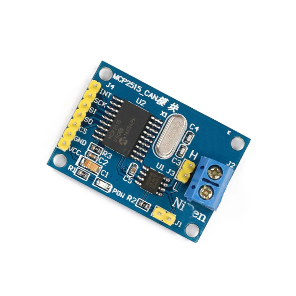 

DC 5V MCP2515 CAN Bus Module TJA1050 Receiver SPI For 51 MCU ARM Controller SPI Interface Protocol Control Module for Arduino