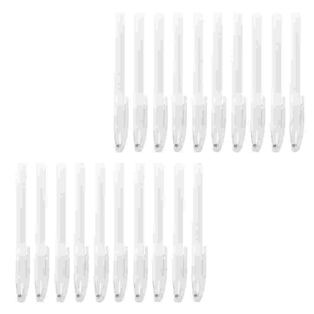 100 PCS Pencil Holder Business Empty Holders Transparent Cases Ballpoint Plastic Pen-holders Students Supply Leads Container