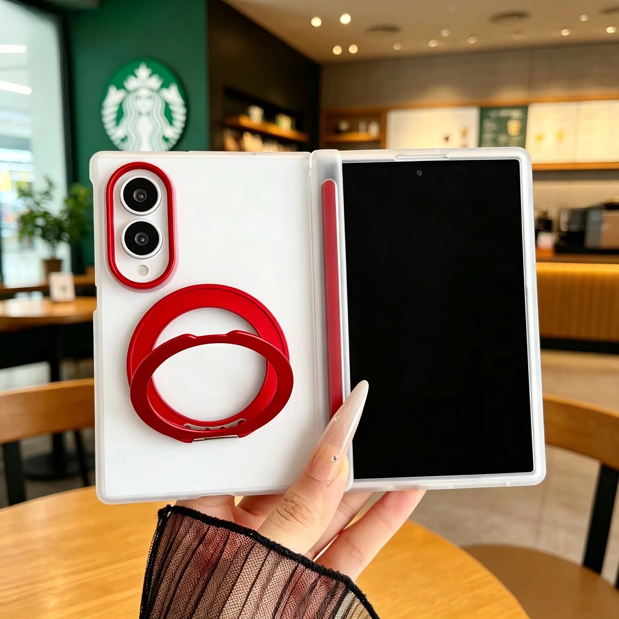 For Magsafe 360 Rotating Bracket Phone Case For Samsung Z Fold 8 Ultra Fold8 for Z Fold 7 6 5 Matte Magnetic Shockproof Cover