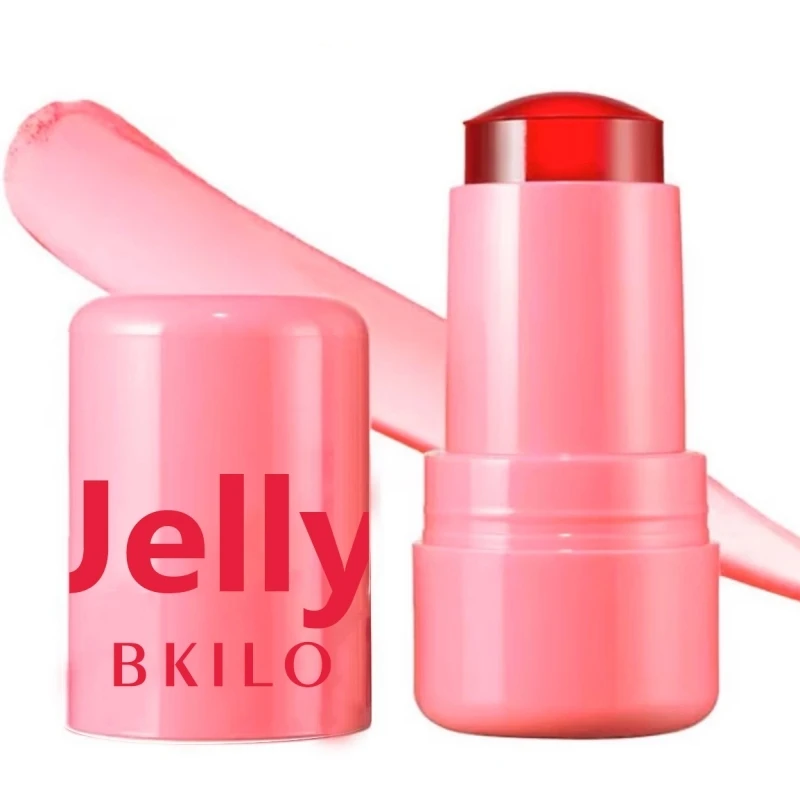 Jelly Powder Blush Stick 3-en-1, Jules, Teinté, Hydraté, Longue durée, 256 Rouge, Contour des joues, Rouge à lèvres, miles du visage, Maquillage