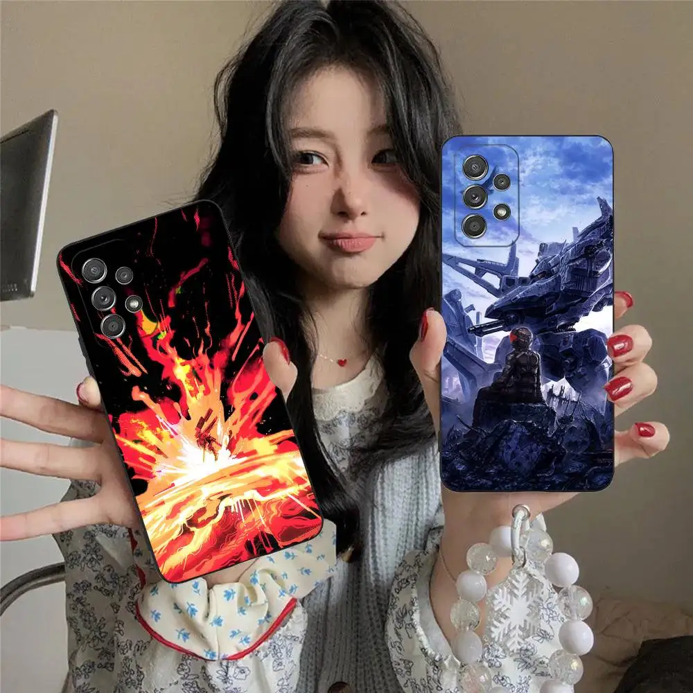 

A-Armored Game Core Phone Case For Samsung S25,S24,S21,S22,S23,S30,Ultra,S20,Plus,Fe,Lite,5G Black Cover