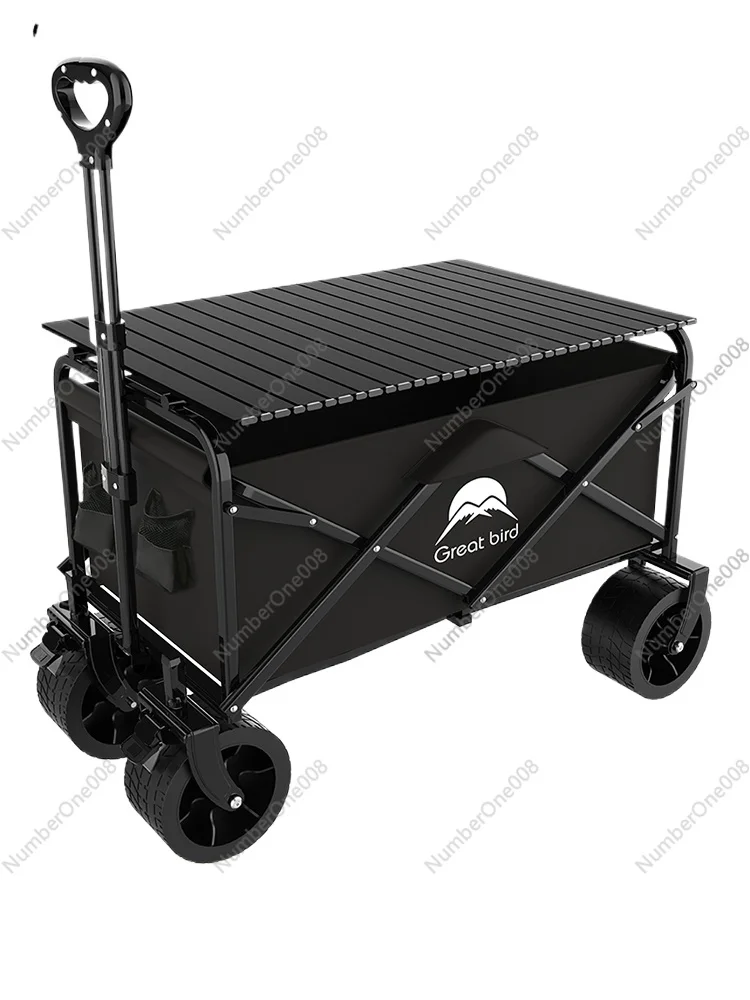 Camper Trolley Camp Trailer Outdoor Foldable Camping Trolley Picnic Truck