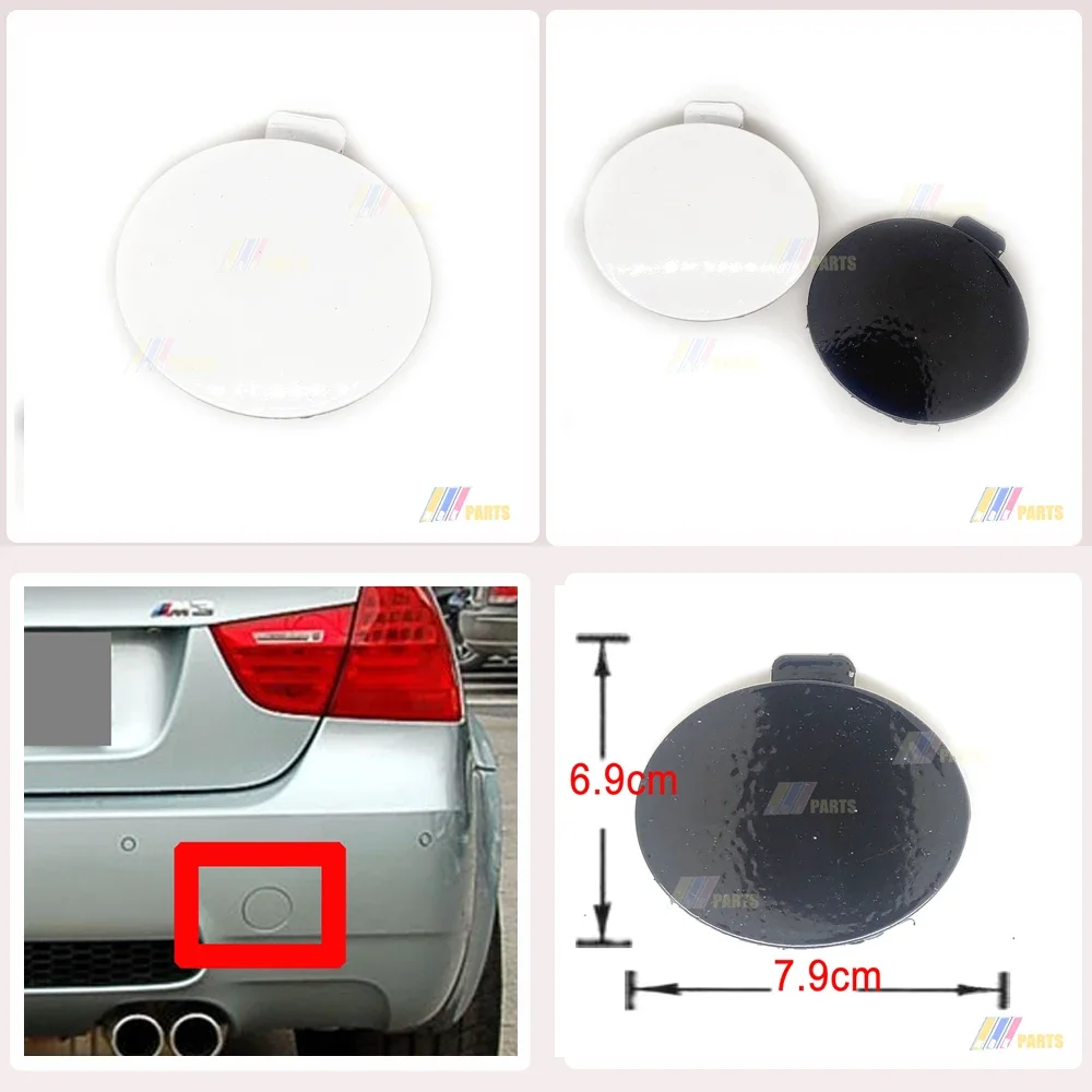 Rear Tow Cover for 05-13 BMW M series M3 E90 base sedan 4-door bumper Hook Eye Towing Cap 51127891280