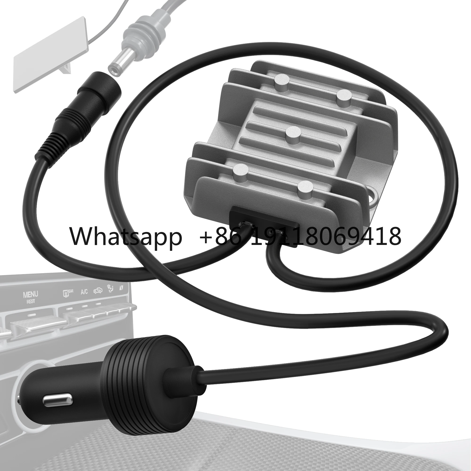 Adapter do kabla samochodowego z konwerterem podwyższającym napięcie, kabel zasilający 12V z wtyczką zapalniczki, konwersja 10-28V na 30V 3.5A