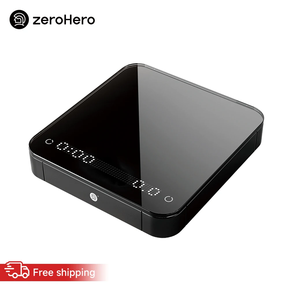 zeroHero Lingzhi 3.0 Coffee Scale 0.1g Precise Weighing Timer Type-C Rechargeable for Pour Over Espresso Home Barista Tools Sets