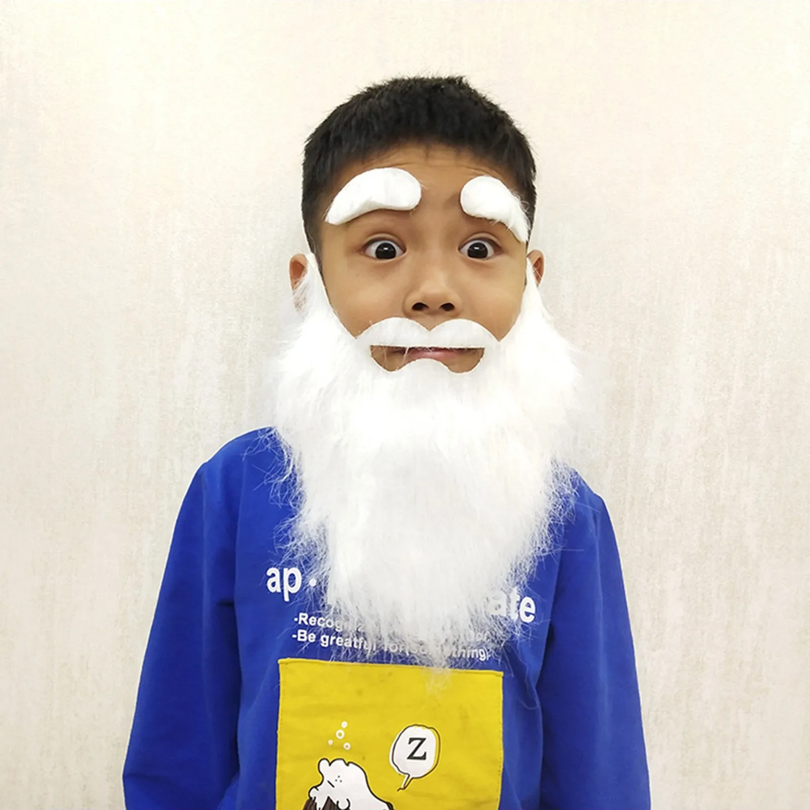 คิ้วปลอมเครา Props ชุด Santa สีขาวปลอมเคราคอสเพลย์เครื่องแต่งกายอุปกรณ์เสริม Masquerade Halloween Party Supplies